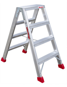 ESCALERA ALUM DOBLE 4 P. ANCHO