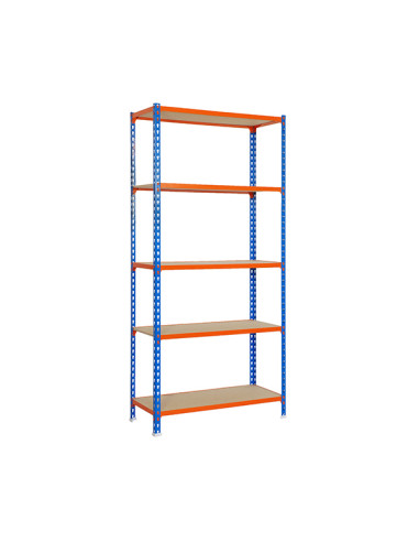 ESTANTERIA S/T 5B AZUL/NARANJA 20X10X40