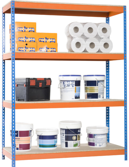 ESTANTERIA S/T 4B AZUL/NARANJA 2X1,5X0,45