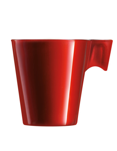 TAZON MUG VIDRIO F.LONGO ROJO