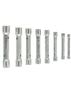 LLAVE TUBO 2 BOCAS JGO. 8 PZS 6-7/20-22