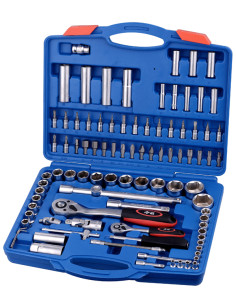 LLAVE VASO JGO 94 PZ+CARRACA 1/4-1/2''