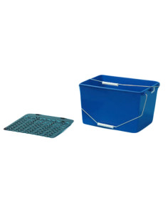 CUBETA +REJILLA AZUL 16 L