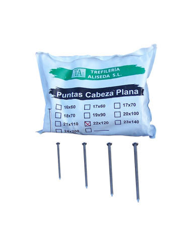 PUNTA H. C/PLANA PAQUETE 3 KGS 15X50 MM