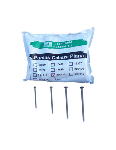 PUNTA H. C/PLANA PAQUETE 3 KGS 22X120 MM