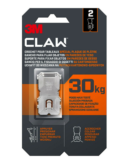 CUELGACUADRO S/CLAVO PLADUR 2 PZS 30 KG