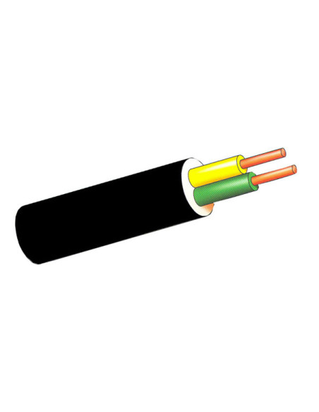 CABLE MANGUERA NEGRA 100M 2X1,5 MM