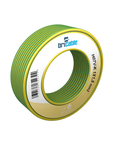 CABLE LINEA FLEXIBLE AMAR/VERDE H07V-K R/10M 1,5