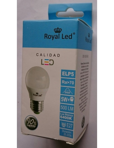 LAMPARA LED ESFERICA E-14 F 600lm 5 W