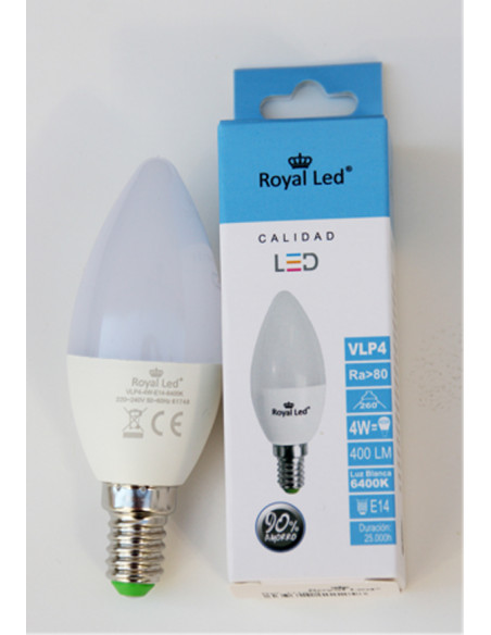 LAMPARA LED VELA E-14 F 400lm 4 W