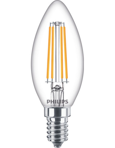 LAMPARA LED VELA E14 LC 2700K 806LM TRANSP FIL 6,5 W