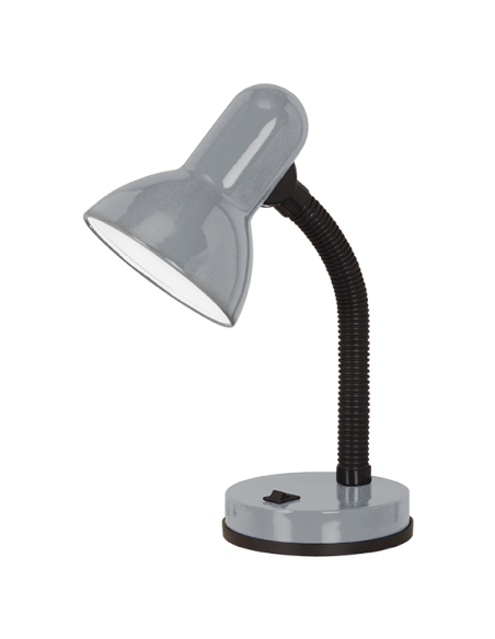 FLEXO SOBREMESA GRIS PLATA E27 BASIC 1 40 W