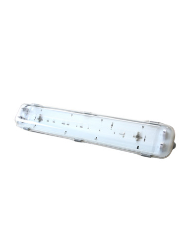 PANTALLA ESTANCA IP65 PARA 2 TUBO LED NO INCL. 2X600 MM