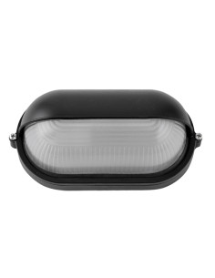 APLIQUE PARED OVAL NEGRO C/PLACA DELANTERA 40W E27