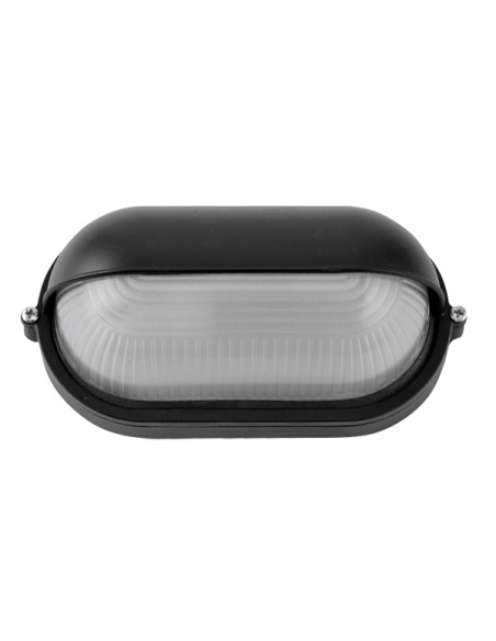 APLIQUE PARED OVAL NEGRO C/PLACA DELANTERA 40W E27