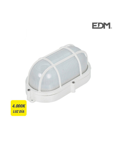 APLIQUE EXTERIOR LED 810 lm OVAL REJILLA 4000K 9 W