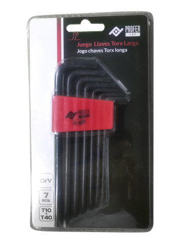 LLAVE TORX LARGA JGO 7PZ T10-T40