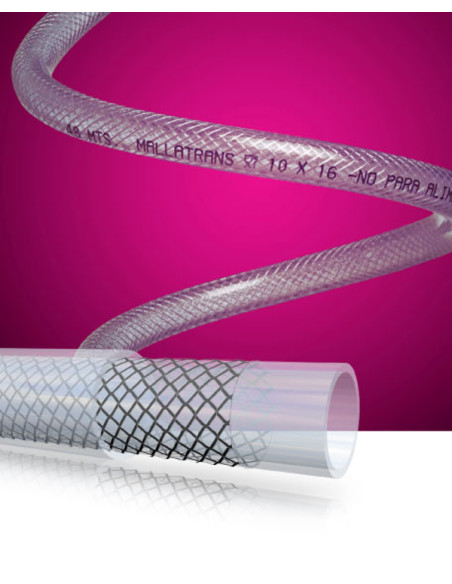 MANGUERA TUBO CRISTAL 8X14 REFORZADA R/50 MTS