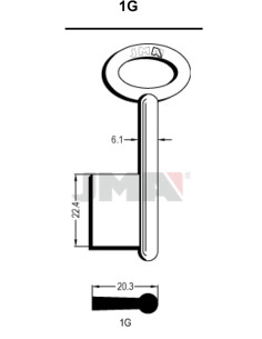 LLAVE EN BRUTO GORJA LATON 1G