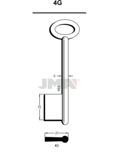 LLAVE EN BRUTO GORJA JMA 4G NIK/G