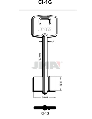 LLAVE EN BRUTO GORJA LATON CI-1G