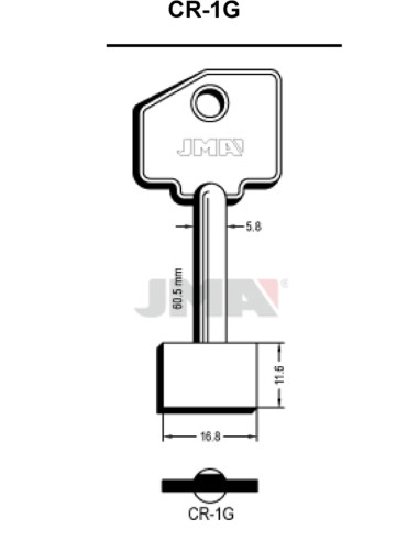 LLAVE EN BRUTO GORJA JMA CR-1G