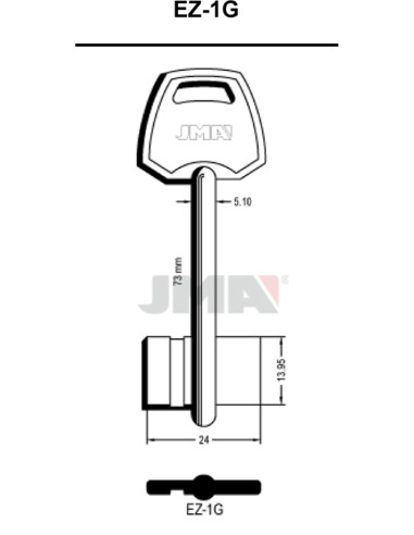 LLAVE EN BRUTO GORJA LATON EZ-1G