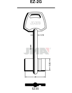 LLAVE EN BRUTO GORJA LATON EZ-2G