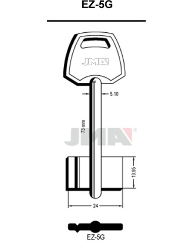 LLAVE EN BRUTO GORJA LATON EZ-5G