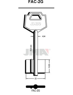 LLAVE EN BRUTO GORJA LATON FAC-2G