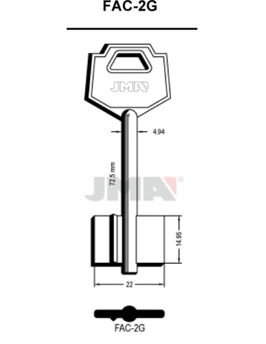 LLAVE EN BRUTO GORJA LATON FAC-2G
