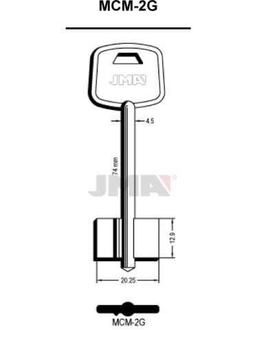 LLAVE EN BRUTO GORJA LATON MCM-2G
