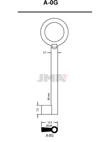 LLAVE EN BRUTO GORJA LATON A-0G