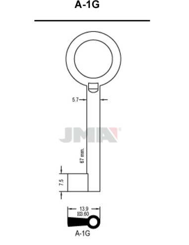 LLAVE EN BRUTO GORJA LATON A-1G