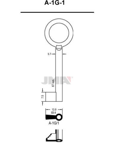 LLAVE EN BRUTO GORJA JMA A-1G/1