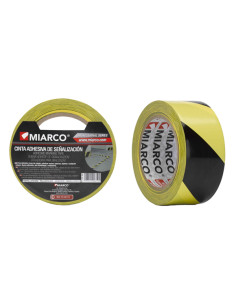 CINTA SEÑALIZACION ADH NEG/AMA 33MTX50 MM