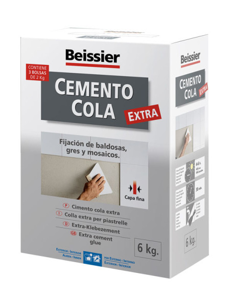 CEMENTO COLA PORCELANICO C1 EXTRA BLANCO 2 KG
