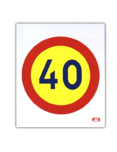 SEÑAL OBRA PLASTICO 40KMH 75X66 CM