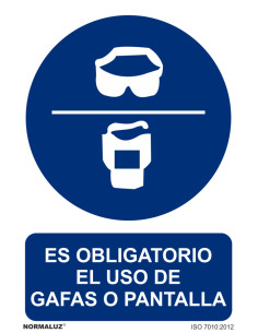 USO OBLIGATORIO GAFA /PANTALLA 200X300 MM