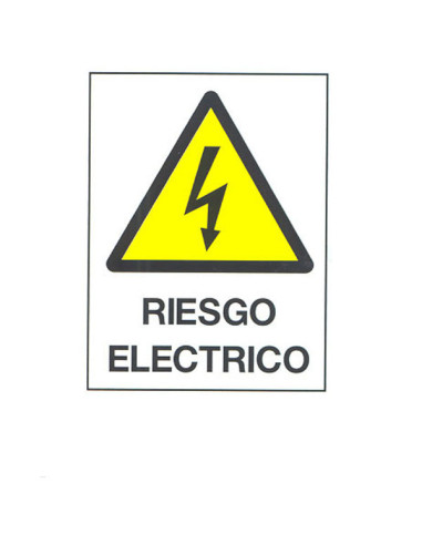 SEÑAL FIJA PVC RIESGO ELECTRIC 40X30 CM