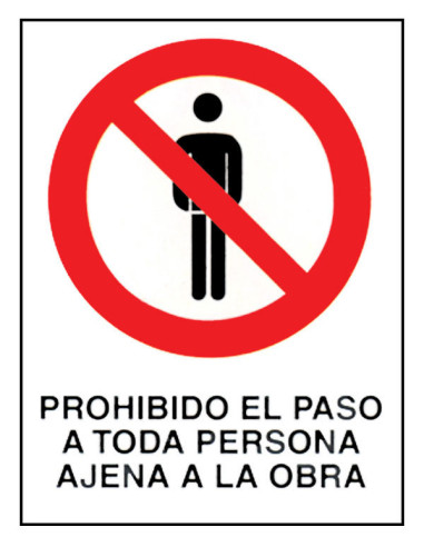 SEÑAL FIJA PROHIBIDO PERS AJENA 40X30 CM