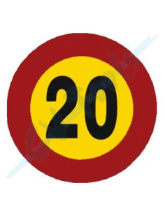 SEÑAL METALICA VELOCIDAD MAX 20 TR301 50 CM