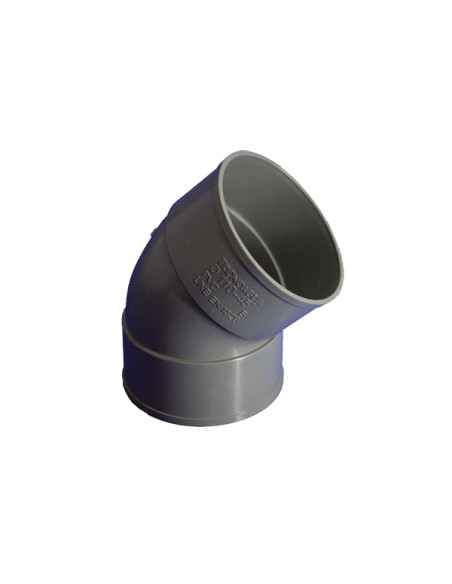 CODO PVC H-H 45 40 MM 40 MM
