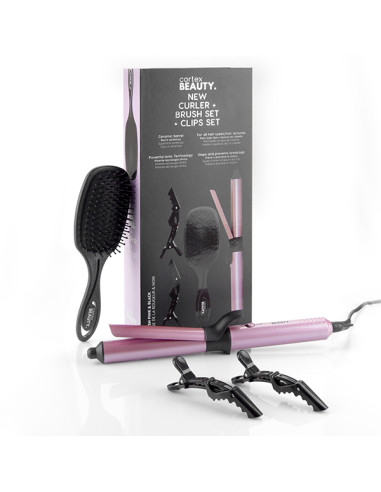 SET RIZADOR PELO IONICO + CEPILLO/PINZAS 42 W