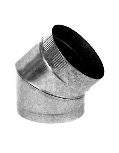 CODO ESTUFA GALVANIZADO 45 130 MM