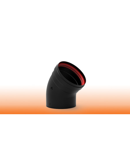 CODO ESTUFA PELLET ACERO VITRIFICADO 45 80 MM