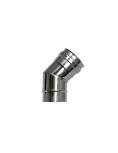 CODO ESTUFA INOXIDABLE 45 PELLET 80 MM