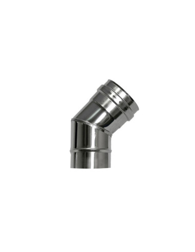 CODO ESTUFA INOXIDABLE 45 PELLET 80 MM