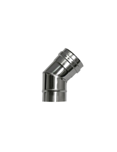 CODO ESTUFA INOXIDABLE 45 PELLET 80 MM