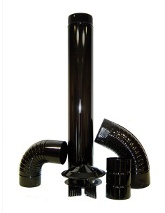 CODO ESTUFA VITRIF NEGRO 45 200 MM